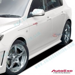 AutoExe Side Skirt Spoiler Splitter fits 03-09 Mazda3 [BK]