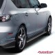 AutoExe Carbon Fibre Side Skirt Spoiler Splitter fits 03-07 Mazda3 [BK]