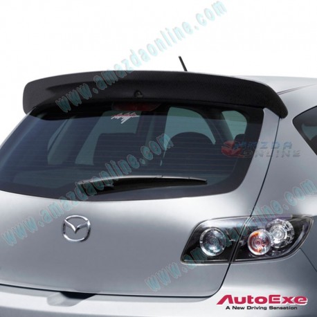 AutoExe Carbon Fibre Rear Trunk Tail Wing Light Spoiler fits 03-07 Mazda3 [BK]