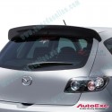 AutoExe Splitter de Fibra de Carbono para Alerin Trasero de Maletero para 2003-2007 Mazda3 [BK]