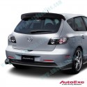 AutoExe Splitter de Fibra de Carbono para Alerin Trasero de Maletero para 2003-2007 Mazda3 [BK]