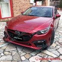 KnightSports Kit Aero de Parachoques Delantero con Parrilla Tipo-2 para 2013-2016 Mazda3 [BM]