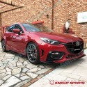 KnightSports Kit Aero de Parachoques Delantero con Parrilla Tipo-2 para 2013-2016 Mazda3 [BM]