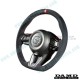 Damd Flat Bottomed Suede Steering Wheel fits 17-24 Mazda2 [DJ]