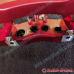 KnightSports Kit de Frenos Deportivos 8-POT con Caliper Cromado 2017-2025 Mazda CX-5, CX-8, CX-9