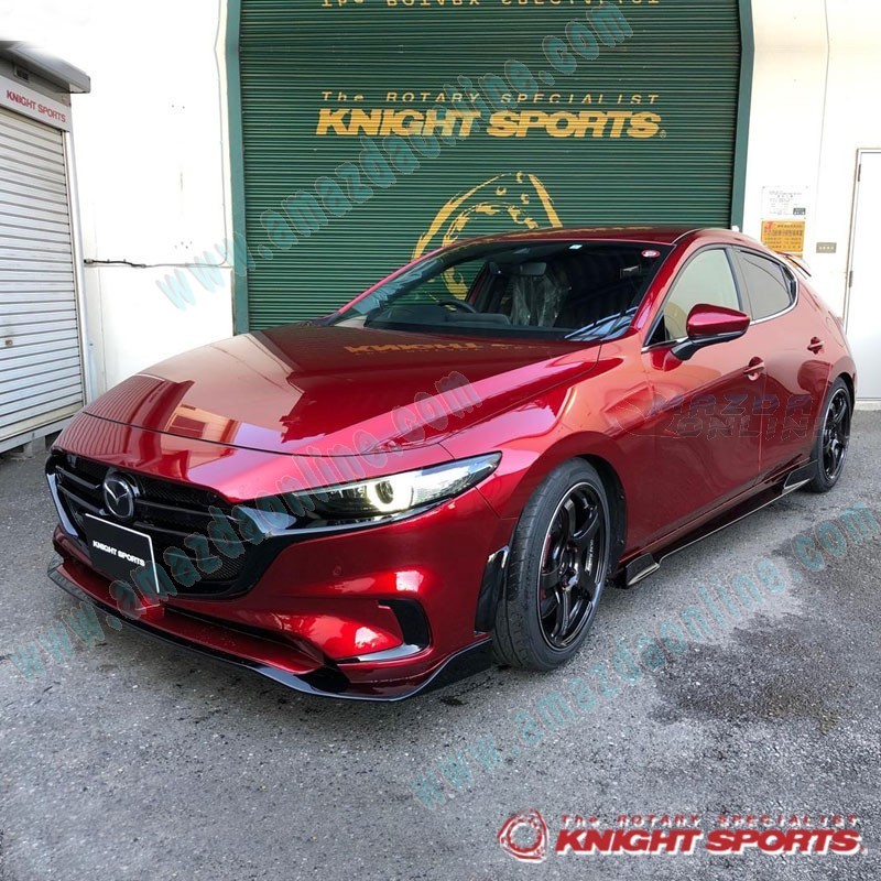 KnightSports ront Bumper with Grill Cover Aero Kit [Type-1] fits 2019-2023  Mazda3 [BP] Fastback