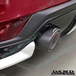 Damd Carbon Fibre Exhaust Muffler Tip fits 13-18 Mazda3 [BM, BN]