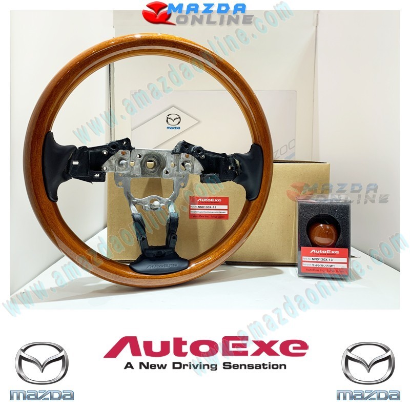 AutoExe LIMITED EDITION Classic Wood Steering Combo | A Mazda