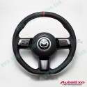 AutoExe Volante de Cuero Nappa con Fondo Plano 2005-2015 Mazda MX-5 Miata [NC]