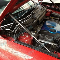 KnightSports Carbon Firbre Bonnet Hood Liftgate Gas Strut Kit fits 2013-2016 Mazda CX-5 [KE]